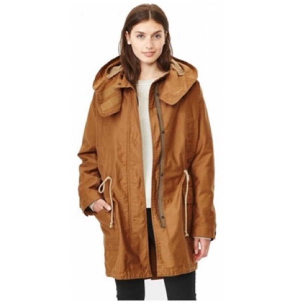 GAP Camel Parka Coat Jacket Quilted Lining insert